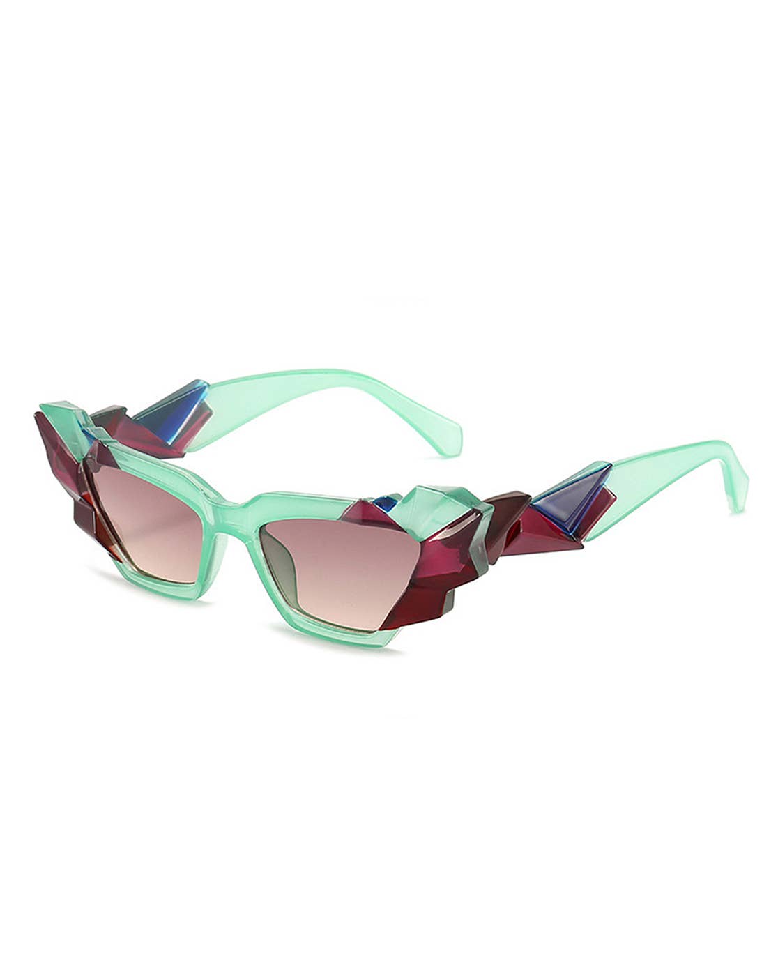 Women Geometric Irregular Cat Eye Fashion Sunglasses: No Packaging