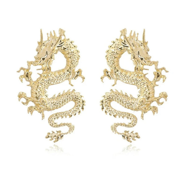 NewYears dragon earrings