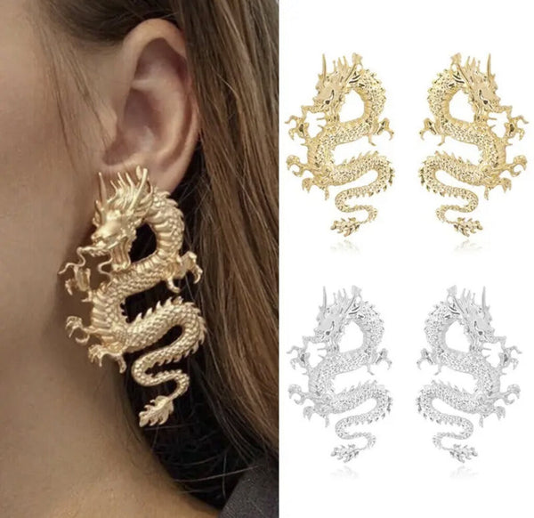 NewYears dragon earrings