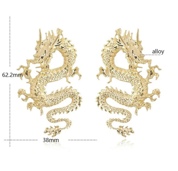 NewYears dragon earrings