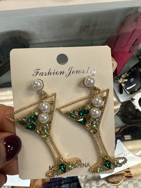 NewYears glass earrings