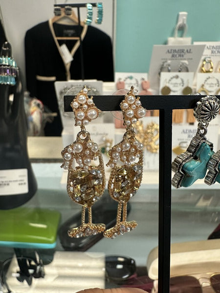 glass earrings