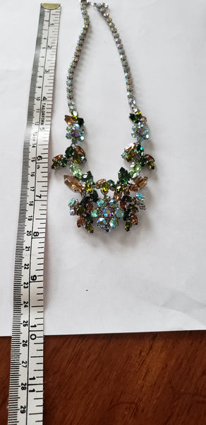 Vintage Austrian Crystal Signed Necklace