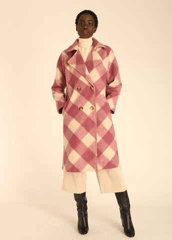 Pepa Loves Plaid Rose Coat Size Small