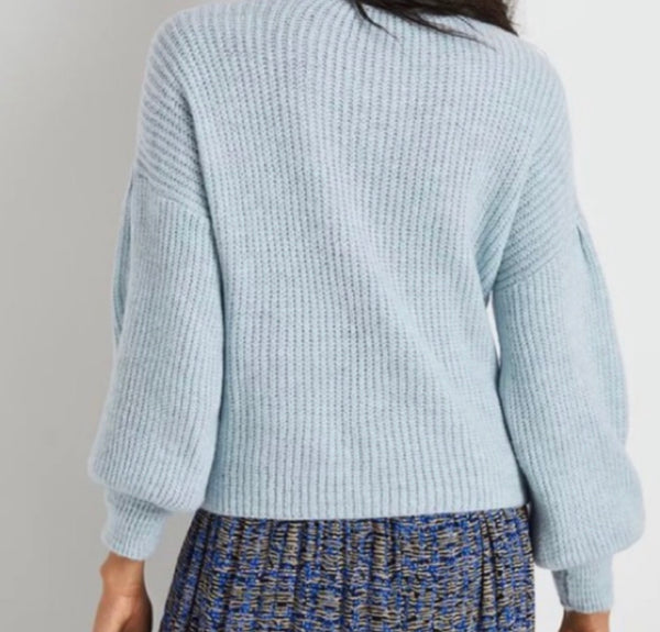 Anthropologie NWT light blue puff sleeved  Sweater