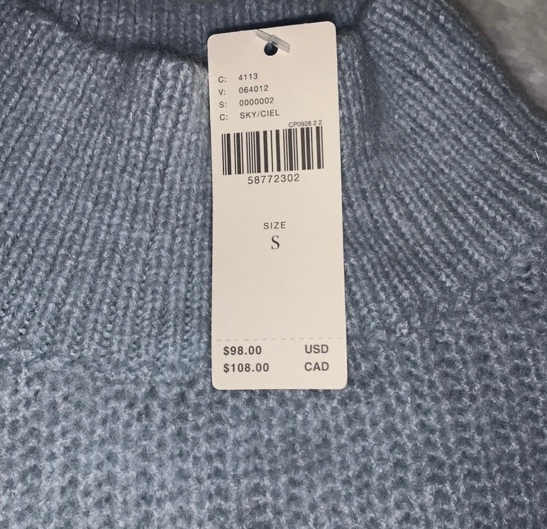 Anthropologie NWT light blue puff sleeved  Sweater