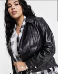 Barney's plus size leather jacket