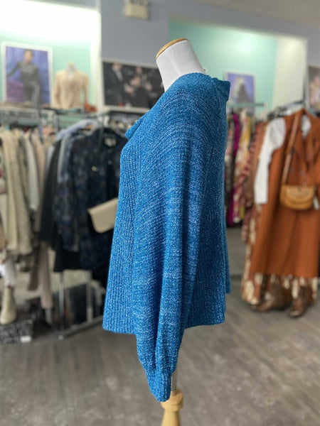 *Free People Blue Off the Shoulder Sweater