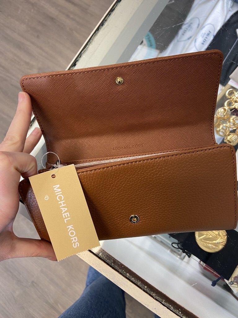 *MK Tan Flip Wallet NWT