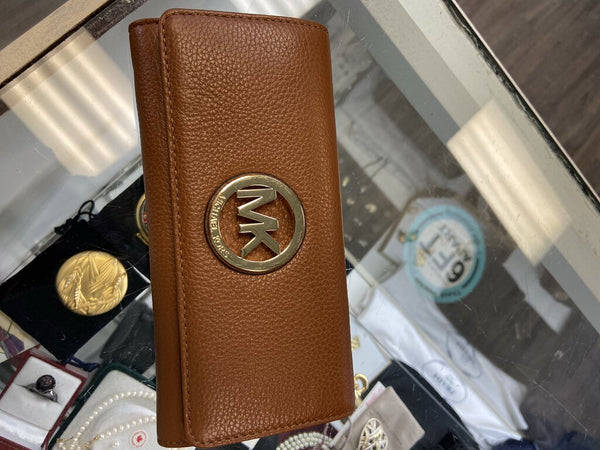 *MK Tan Flip Wallet NWT