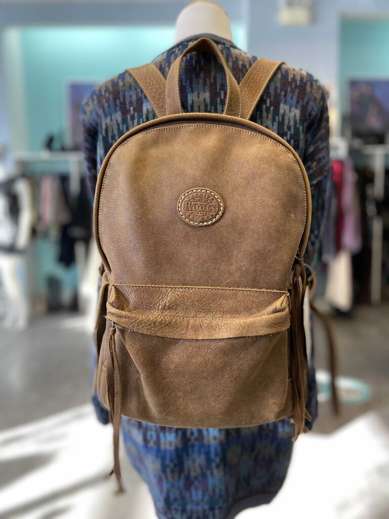 90s Roots Backpack Roots Leather Backpack โ Luxury Market Consignment Boutique