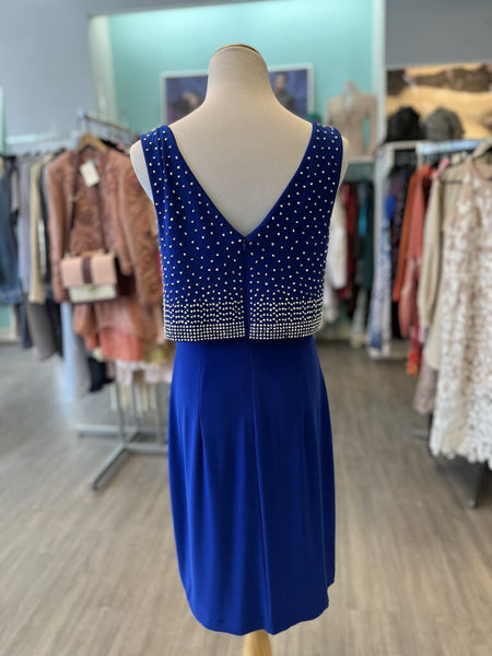 *Joseph Ribkoff blue studded dress size 8