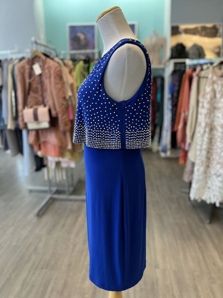*Joseph Ribkoff blue studded dress size 8