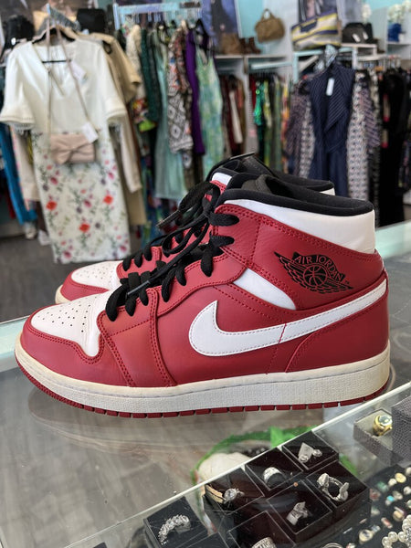 *Air Jordan 1 Mid Gym Red Chicago White/Red Size 9