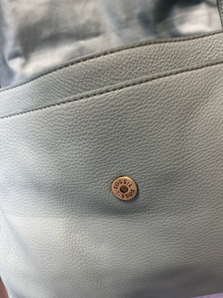 *Fossil green leather Preston Crossbody