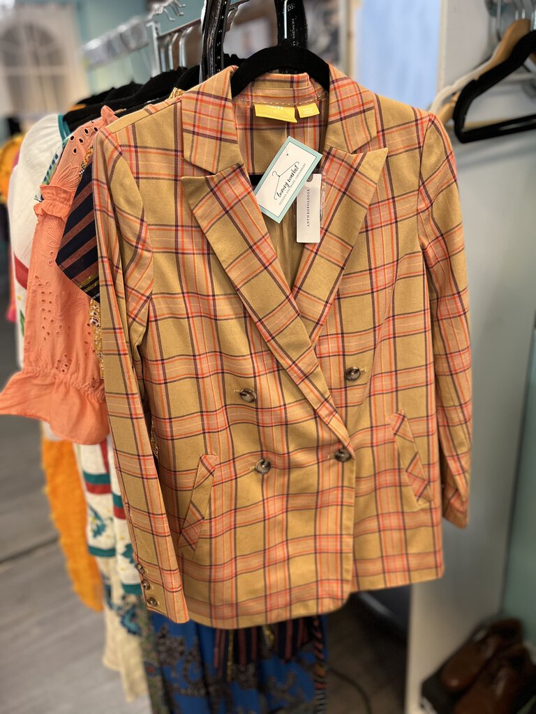 *Maeve Anthropologie Plaid Blazer NWT Size Small