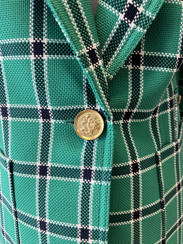 Smythe Duchess Kelly Green Plaid Blazer Size 10