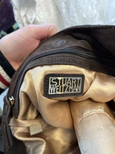 *Stuart Weitzman Suede Fringe Hobo Bag