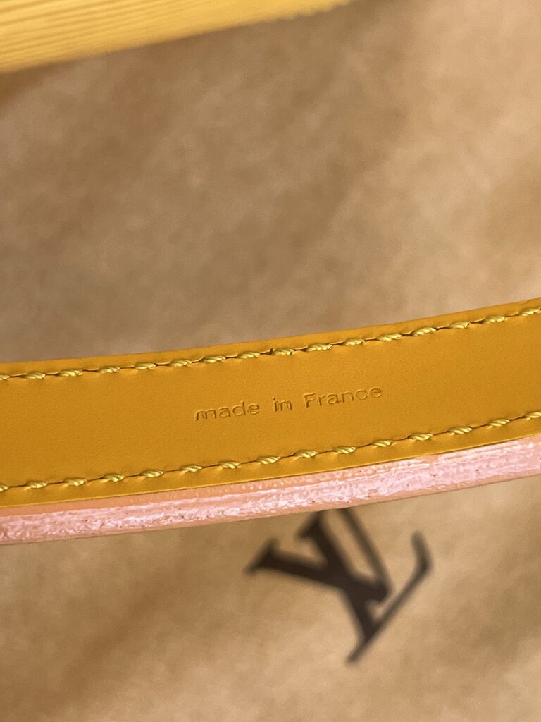 LV Petit Noe Yellow Epi Bucket Bag 1995