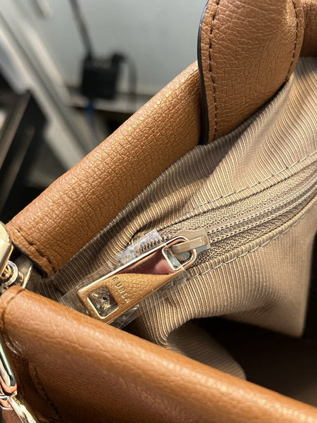 Furla Palazzo S Handbag grained leather cognac