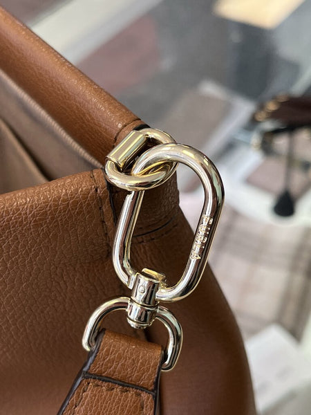Furla Palazzo S Handbag grained leather cognac