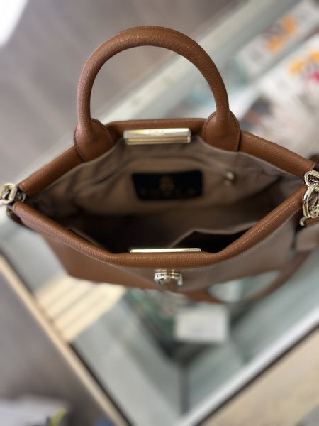 Furla Palazzo S Handbag grained leather cognac