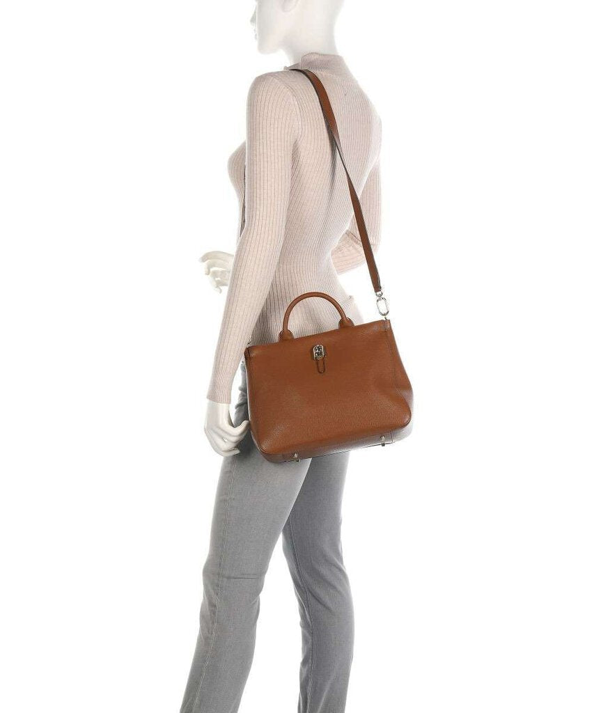 Furla Palazzo S Handbag grained leather cognac