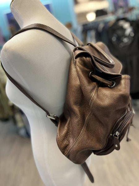 *Roots Leather Backpack