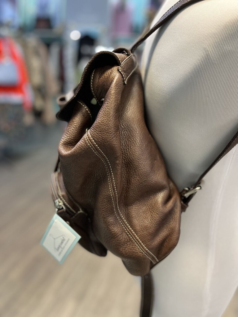 *Roots Leather Backpack