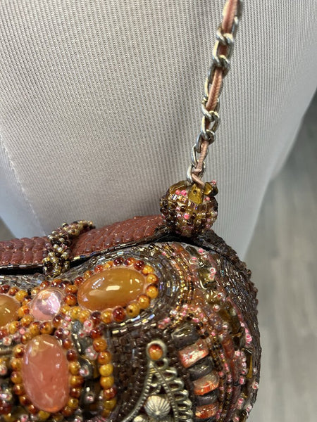 Mary Francis Pink Beaded Bag