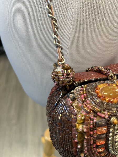 Mary Francis Pink Beaded Bag