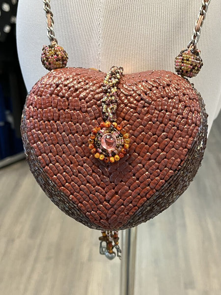 Mary Francis Pink Beaded Bag