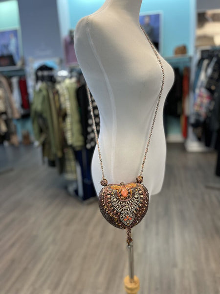 Mary Francis Pink Beaded Bag