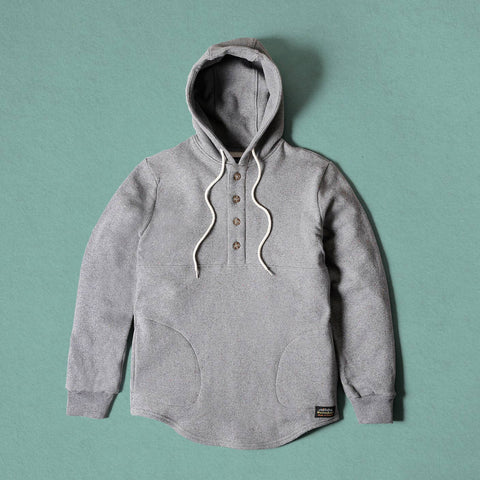 Camping Hoodie - Heather Grey Rainbow Speckle: Large