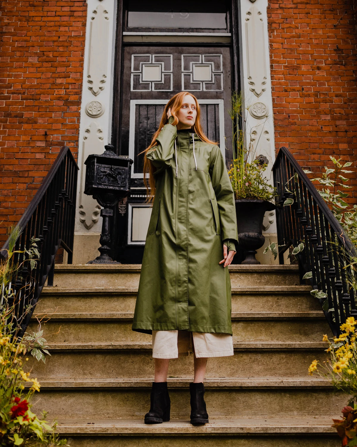 Mernini Raincoat – Chive Green