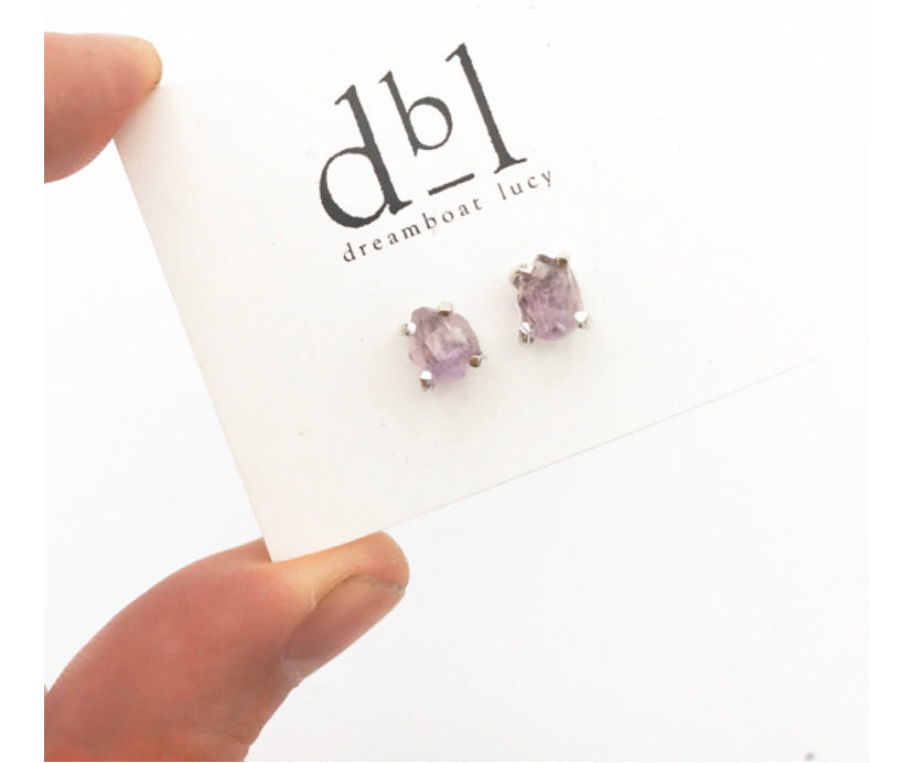 Amethyst studs