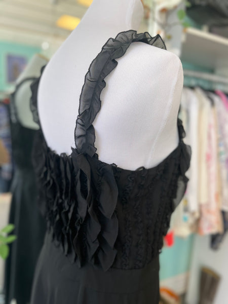 Moschino black silk dress size 10