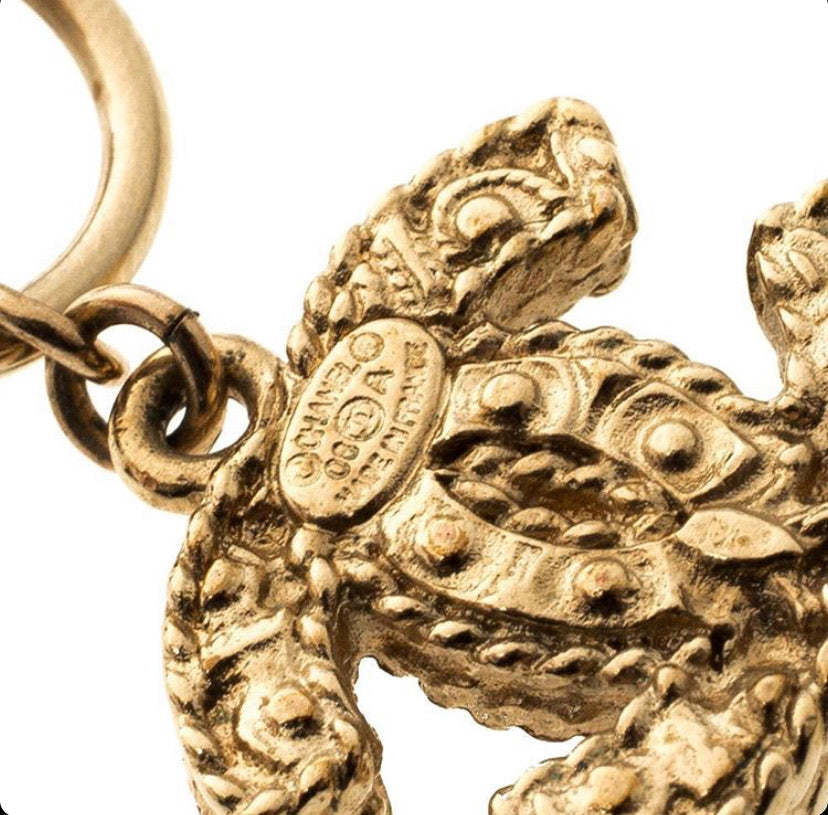 Chanel gold drop earrings
