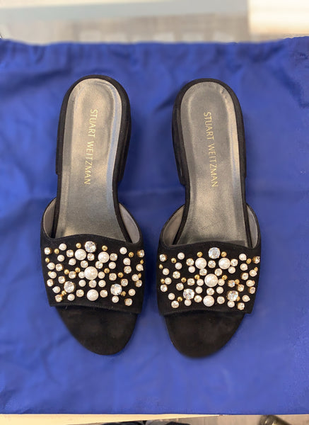 Stuart Weitzman pearl sandals size 10