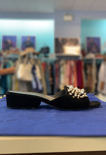 Stuart Weitzman pearl sandals size 10